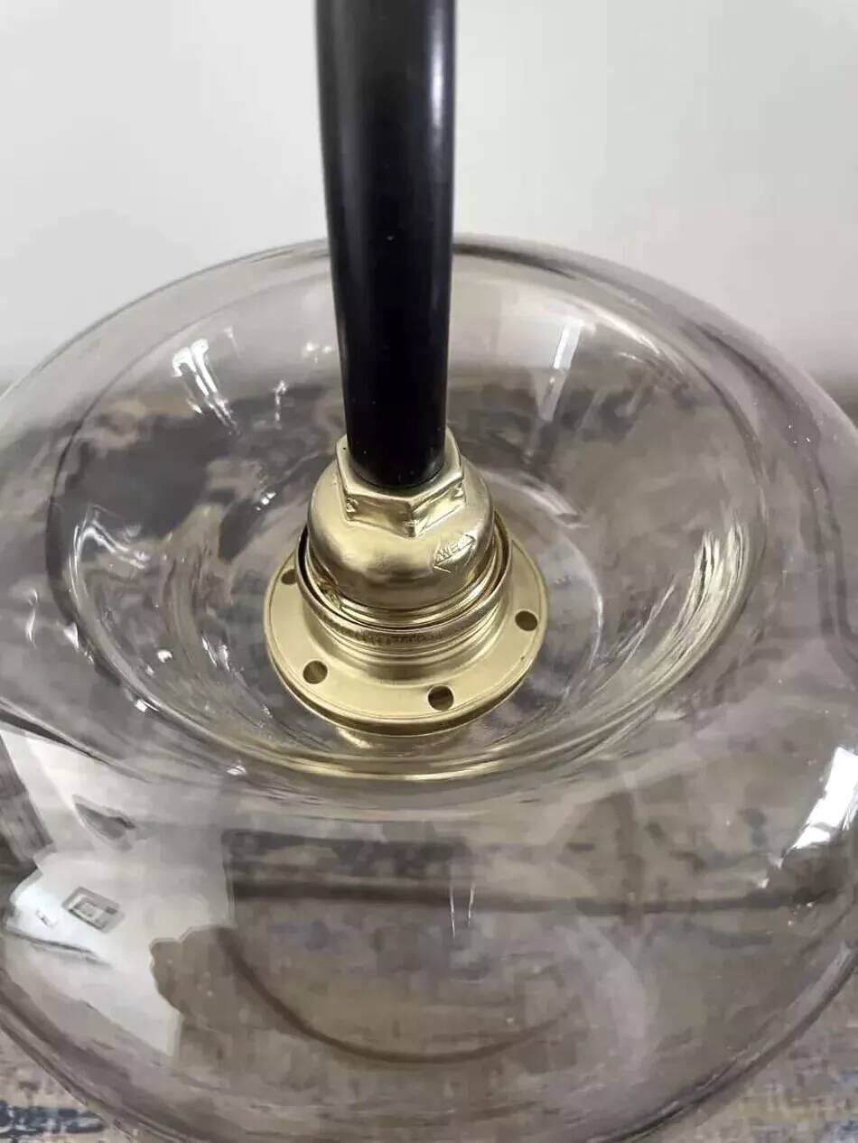 Pair of smoked glass wall sconces
