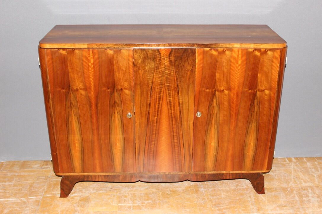 Bahut art deco walnut around 1940