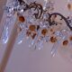 Chandelier to, colored crystal tassels