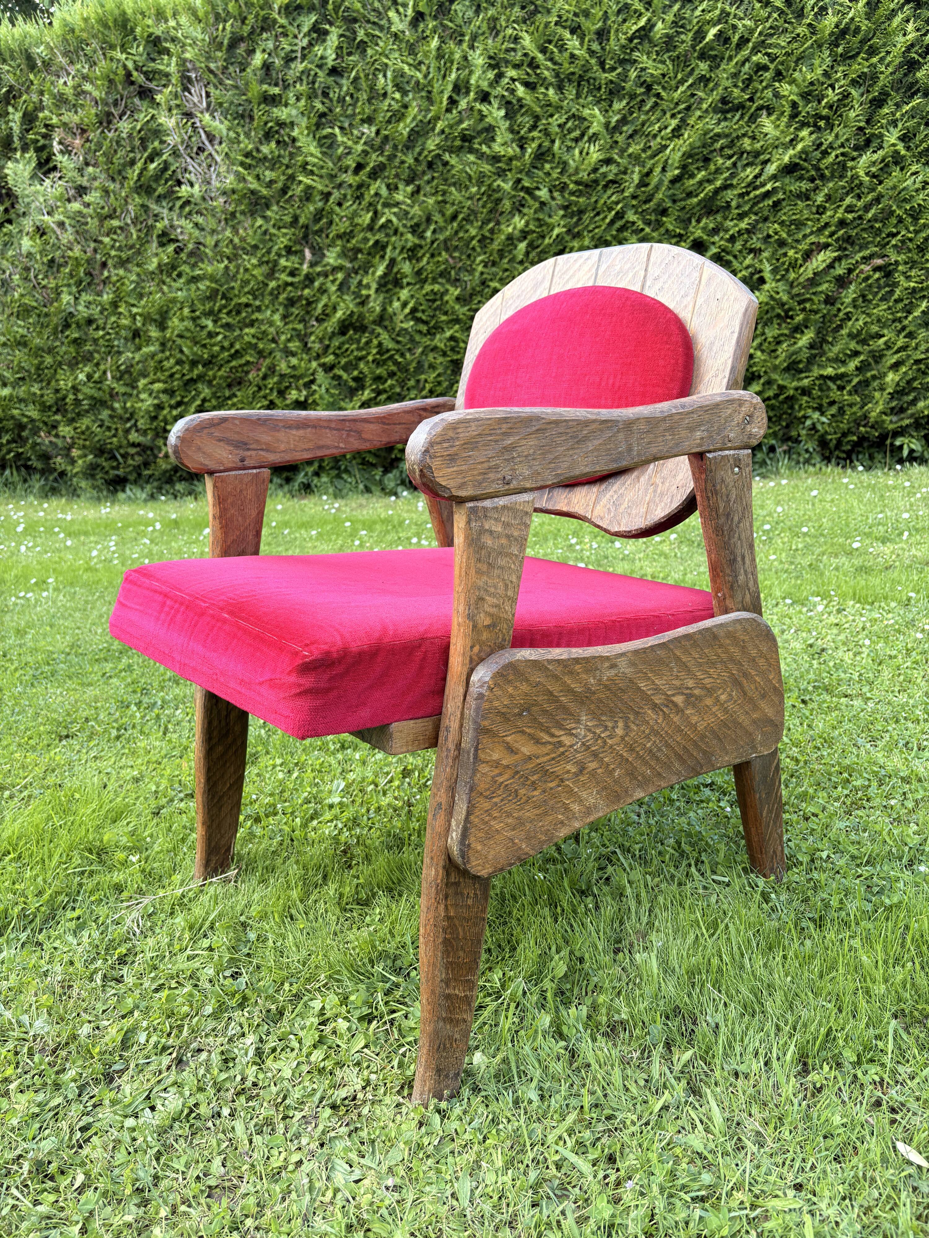 Oak armchair, unique piece