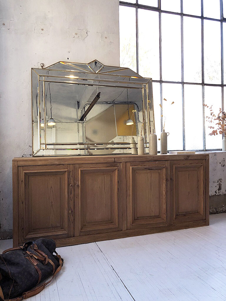 Italian design milked gold mirror