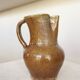 Vintage Studio Pottery Owl Pitcher: Speckled Glaze Stoneware Vase