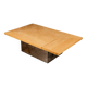 Table basse bar en loupe de frêne, Paul Michel pour Roche Bobois, 1980