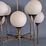 Chandelier Sciolari 8 balls in satin glass.