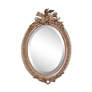 ancien miroir doré décor