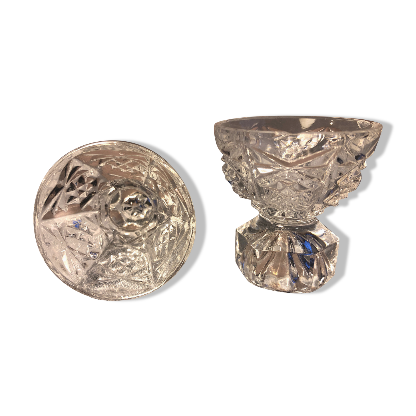 Vintage crystal shells in cut glass