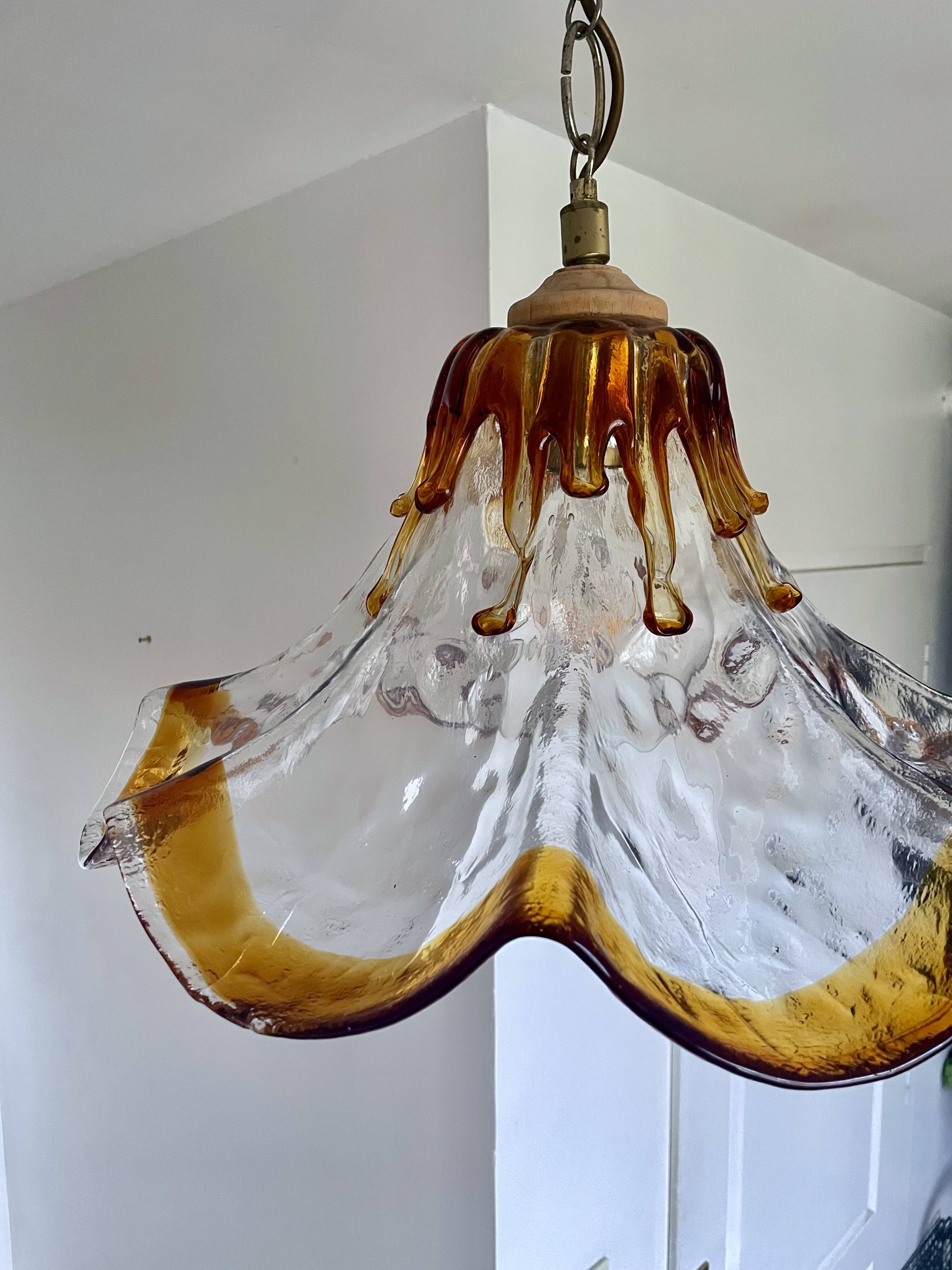 Murano glass pendant from the 1960s to 1970s.