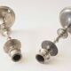 Pair of metal candlesticks