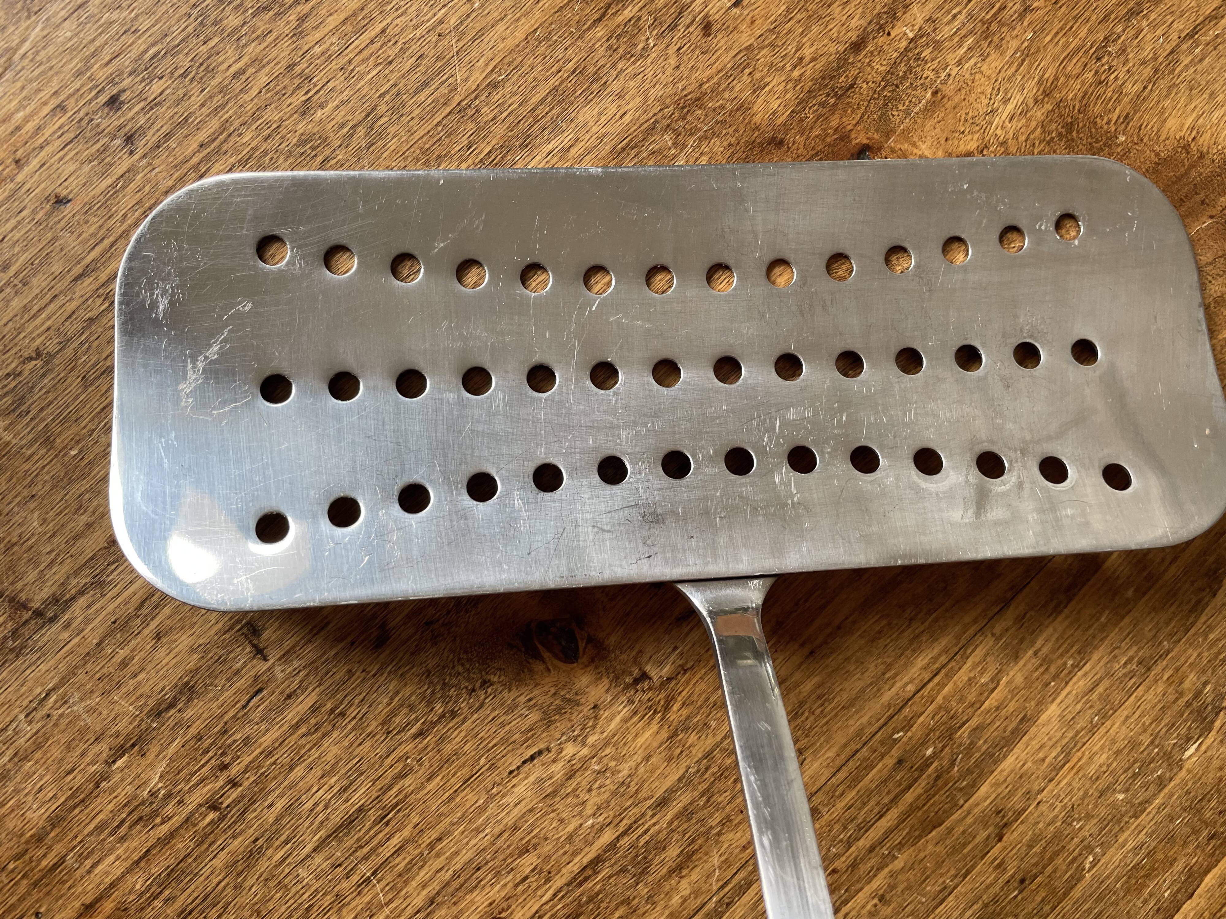 Ecumoire, fish, barbecue spatula, stainless steel - vintage Ikea