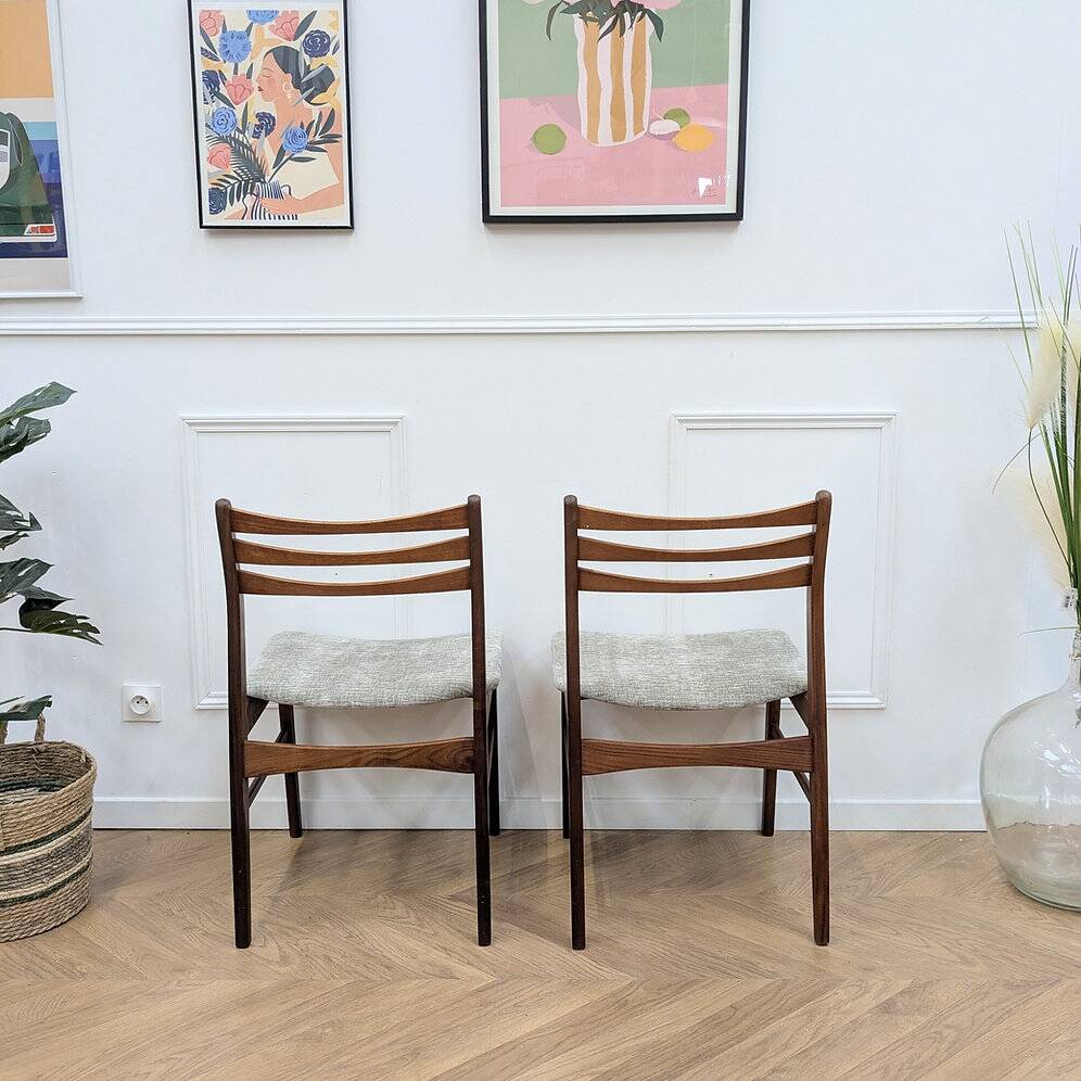 2 minimalist vintage Scandinavian chairs