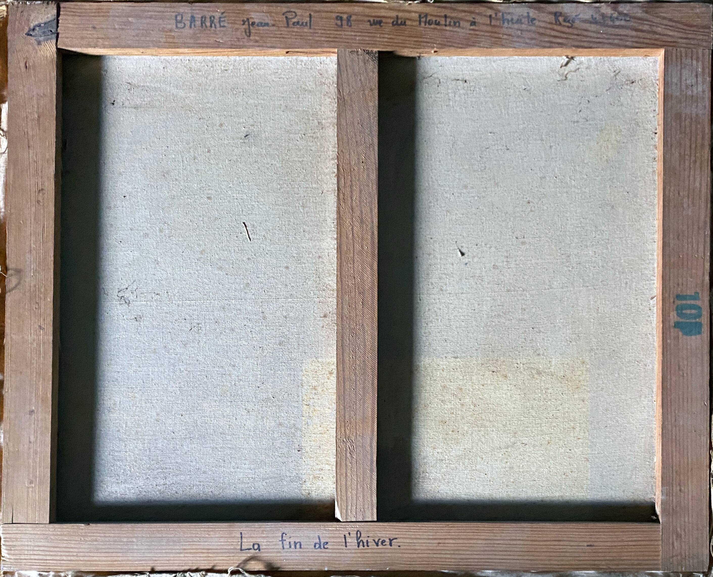 Painting Jean Paul Barre (born in 1954) HST "The end of winter" Landscape of Brière