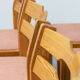 Ensemble de 8 chaises de salle à manger en acier de Korup des années 1960.
