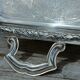 Silver metal serving tray