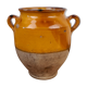 Old glazed terracotta grease pot