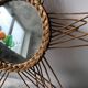 Mirror rattan vintage Sun 45x45cm