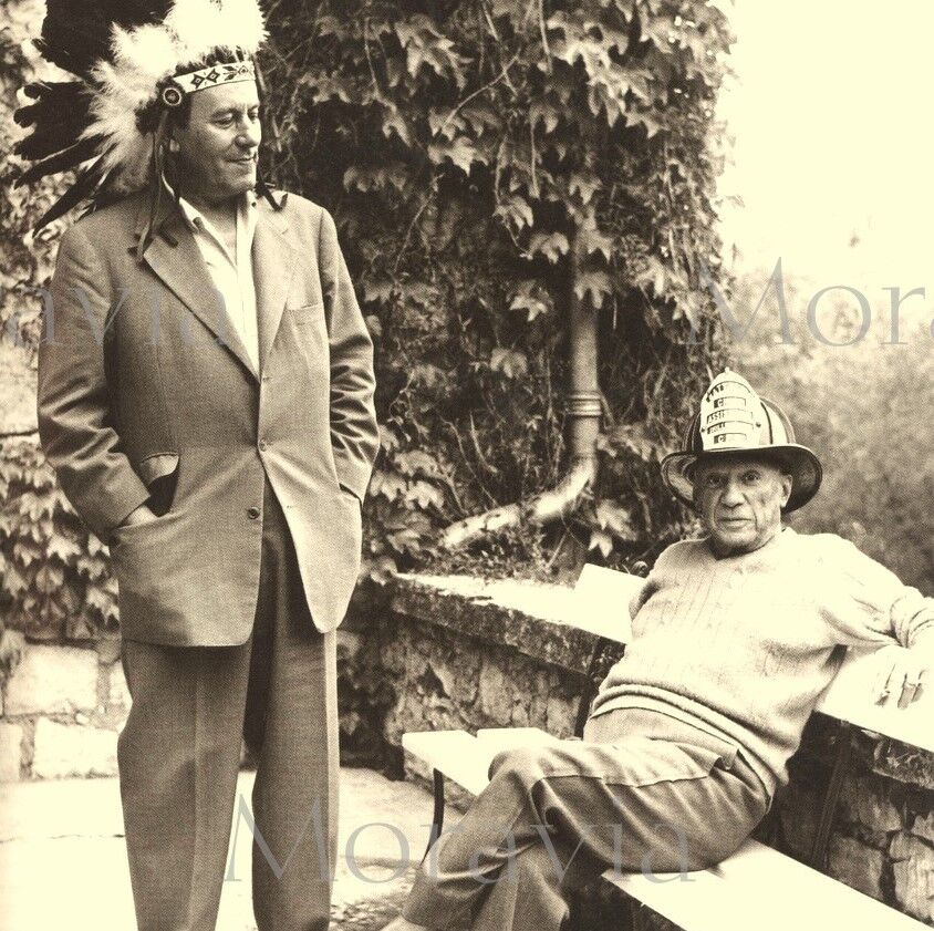 Photography, "René Char and Pablo Picasso", 1965 / Sepia / 13 x 18 cm