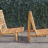 Pair of low armchairs in the Audoux Minet style