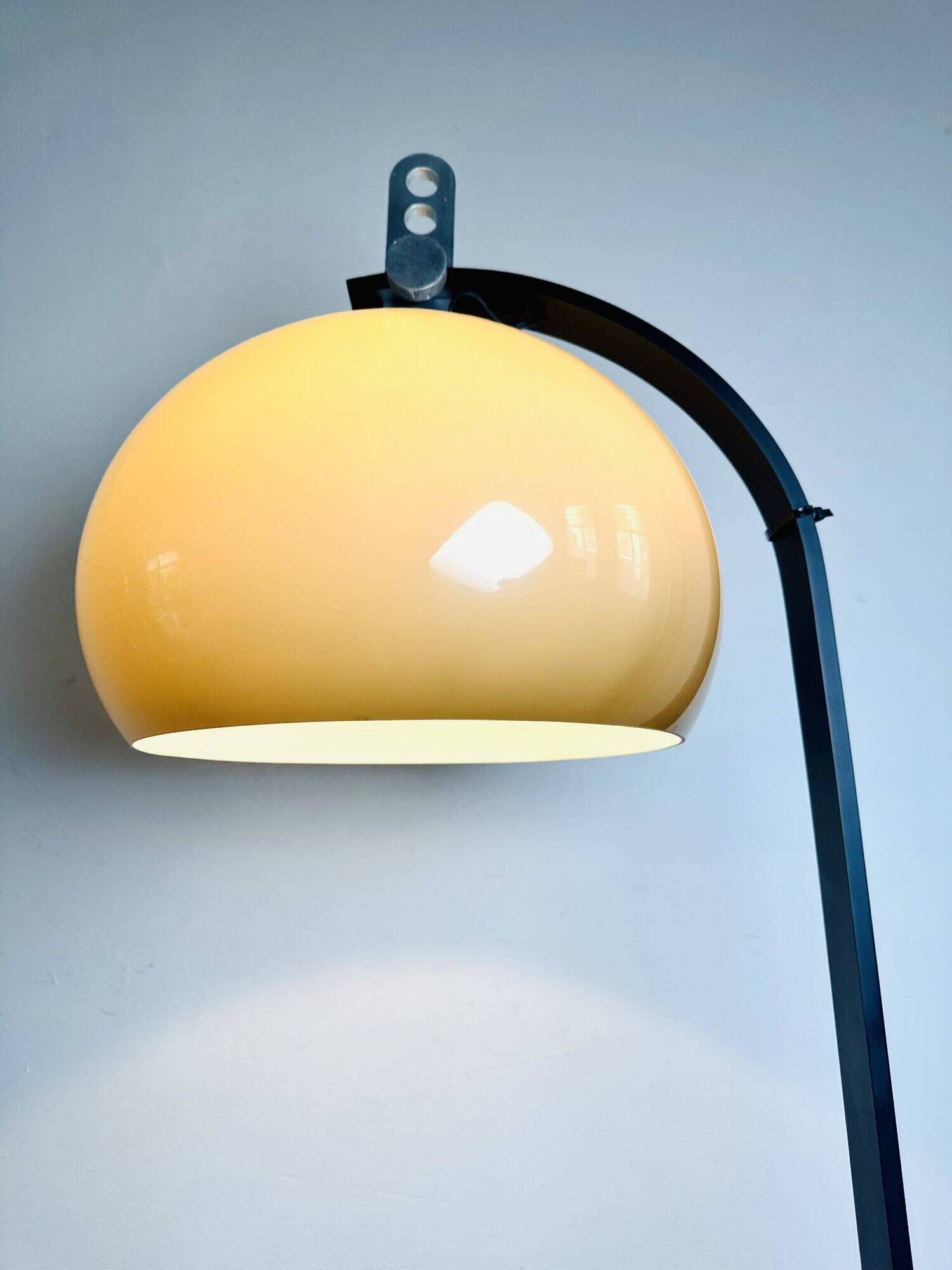 Mushroom Shade Floor Lamp By Dijkstra Lampen, The Netherlands 1970S