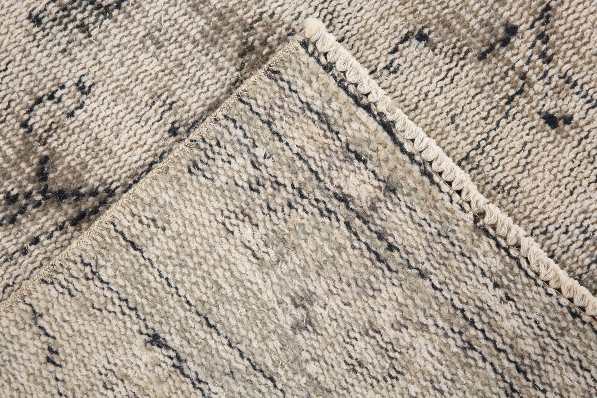 2x9 Faded Soft Wool Navy Blue Vintage Turkish Runner Rug