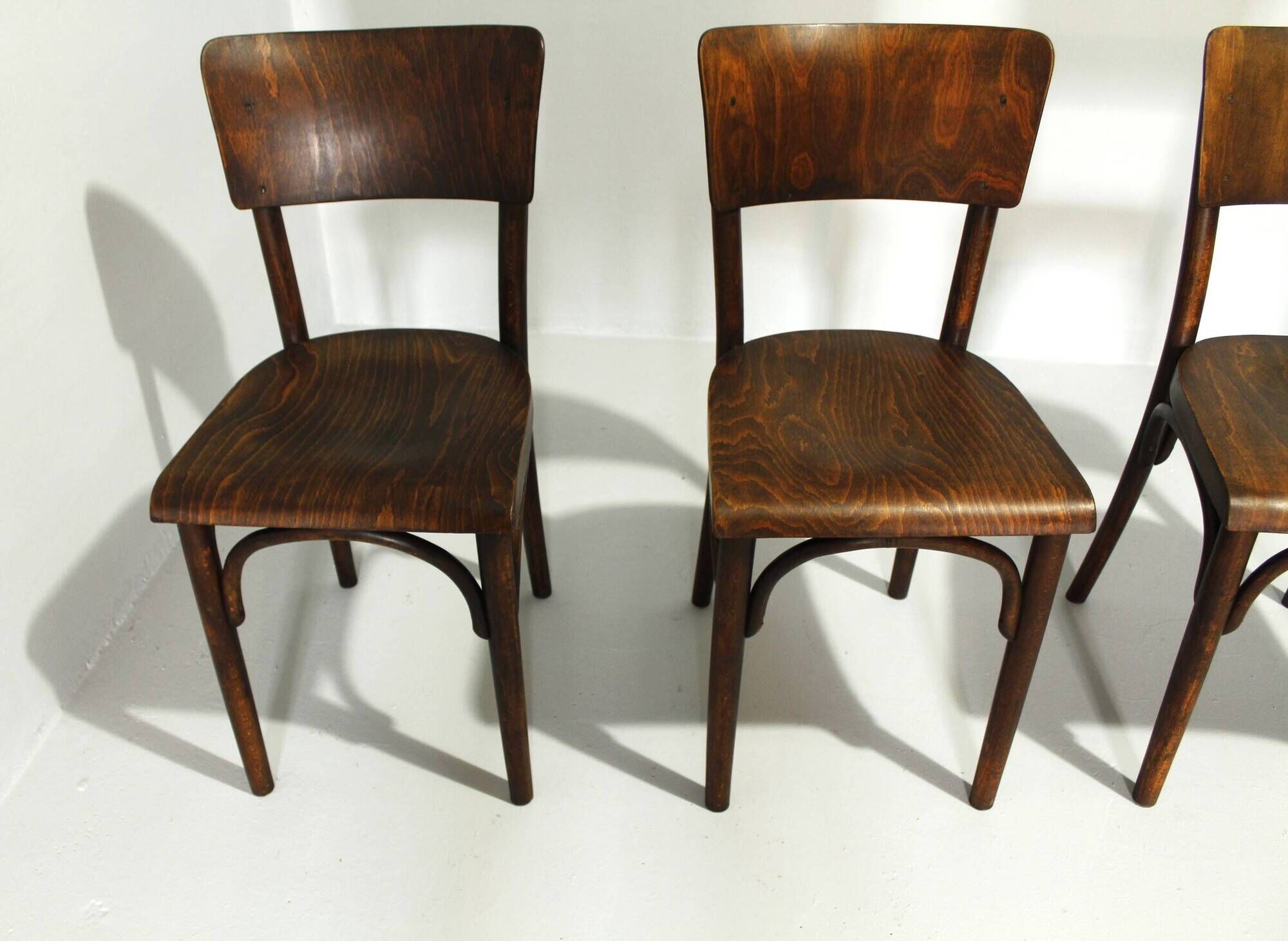Pub Chairs from Thonet H-48, 1930s, Set of 4