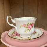 Vintage Royal Albert June porcelain cup and saucer, English manufacture