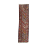 Vintage sinkiang carpet for handmade corridor 90x358 cm