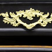 Curved Chest of Drawers in Black Lacquered Finish