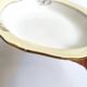 Vintage shallow dish L'Amandinoise model Paola white cream flowers