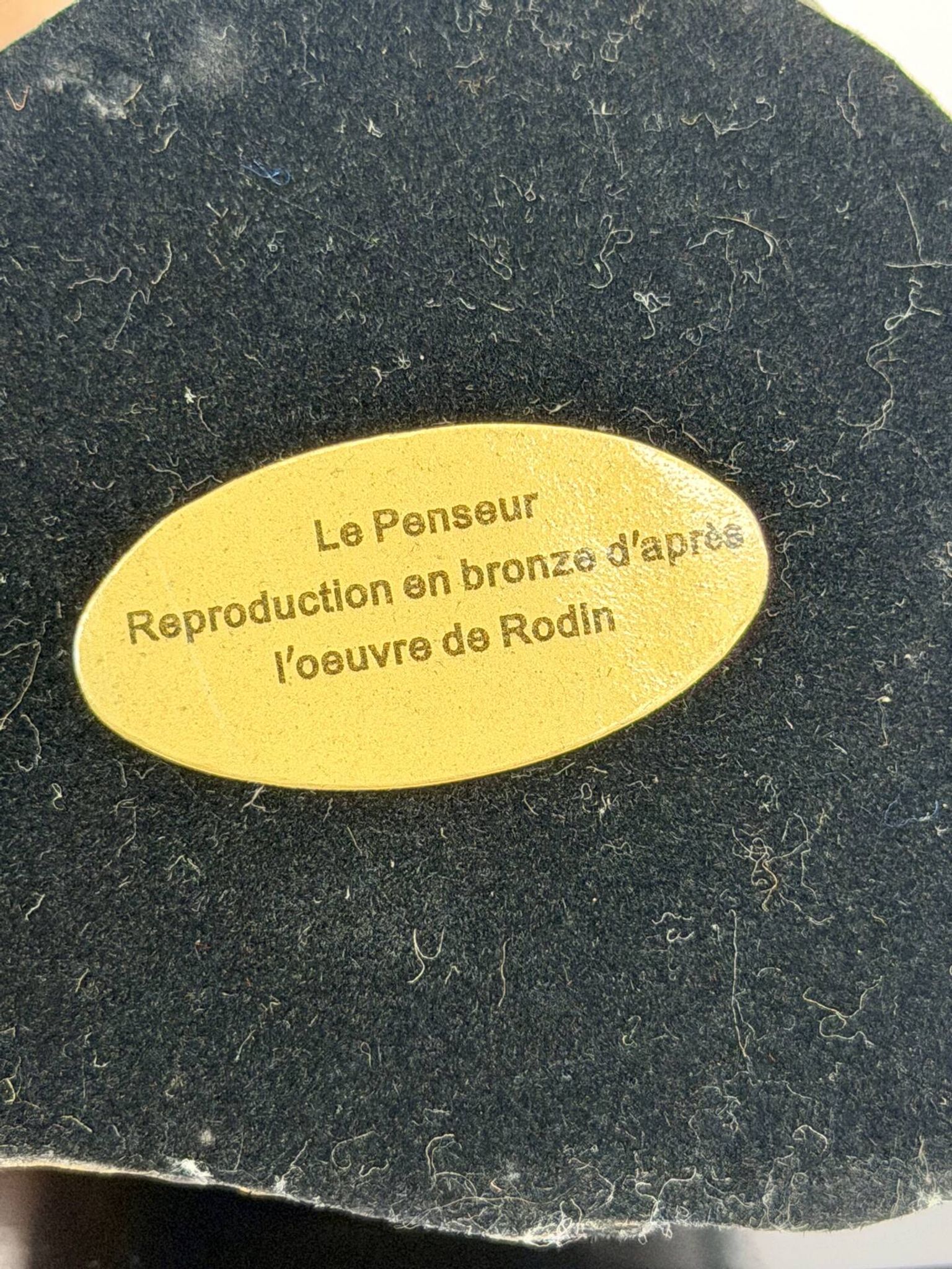 La sculpture en bronze Le Penseur, statue en bronze Rosin