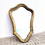 Small vintage animated golden mirror 28x40cm
