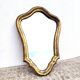 Small vintage animated golden mirror 28x40cm