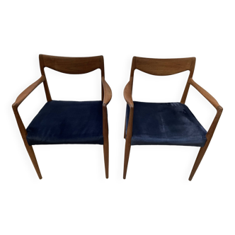 Fauteuils de Salle à Manger Modèle 56 en Teck par Niels O.Møller, 1960