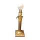 Lampe colonne corinthienne en bronze doré