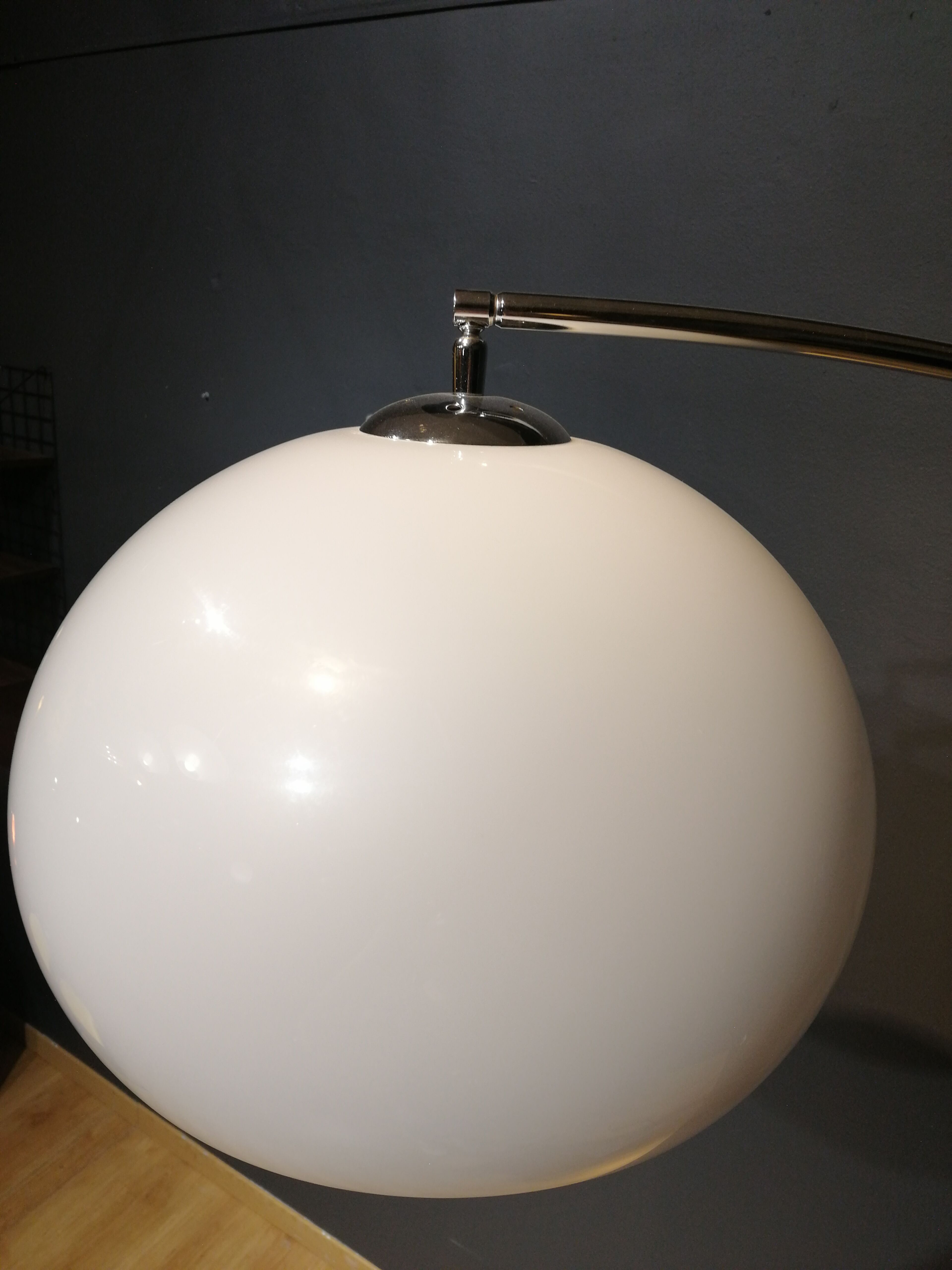Arc floor lamp with marble foot, 60s