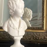 Ancient and charming sculpture depicting Louise Brongniart, daughter of the...