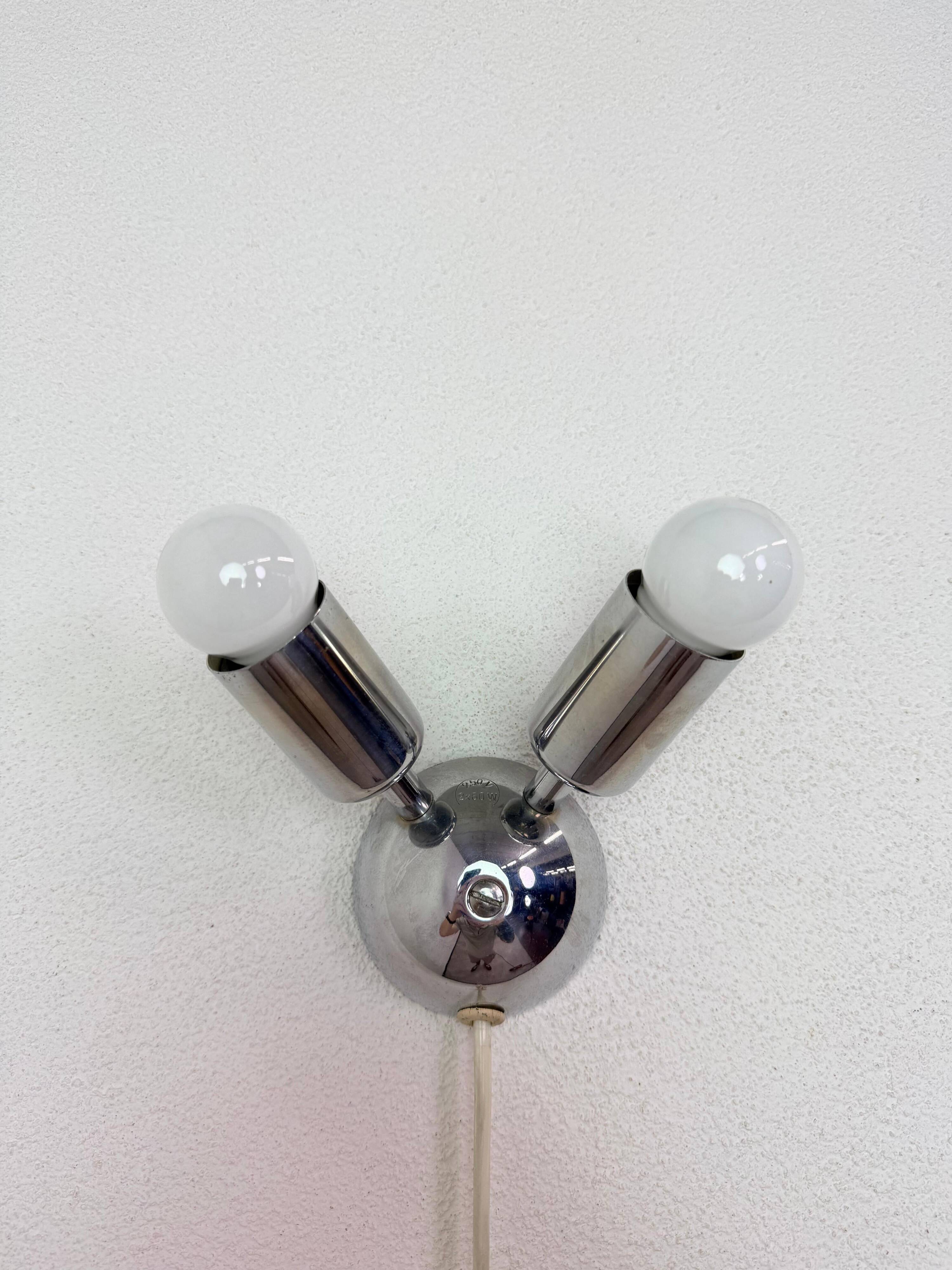 Mid-century modern wall lamp signed Drupol