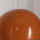Vintage 70's chandelier in orange metal, italian design