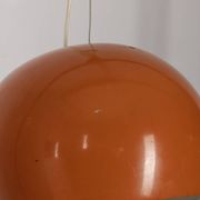 Vintage 70's chandelier in orange metal, italian design