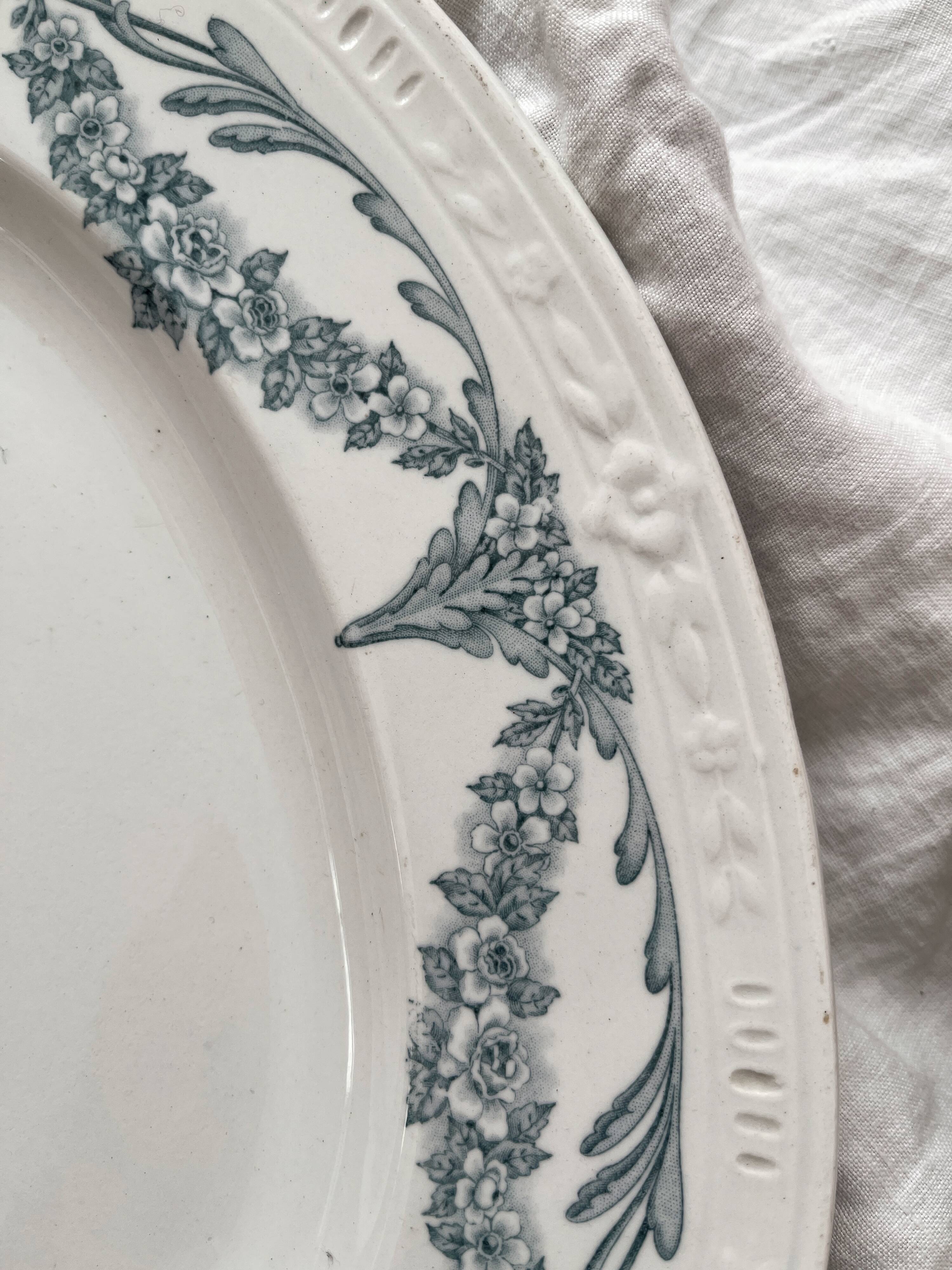 Iron earthenware dish “Louis XVI” U&C Sarreguemines