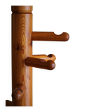 Decorative coat rack in solid pine, mid-century Danish style, 1970s.
