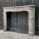 Fireplace louis xv in grey marble of the ardennes late eighteenth century