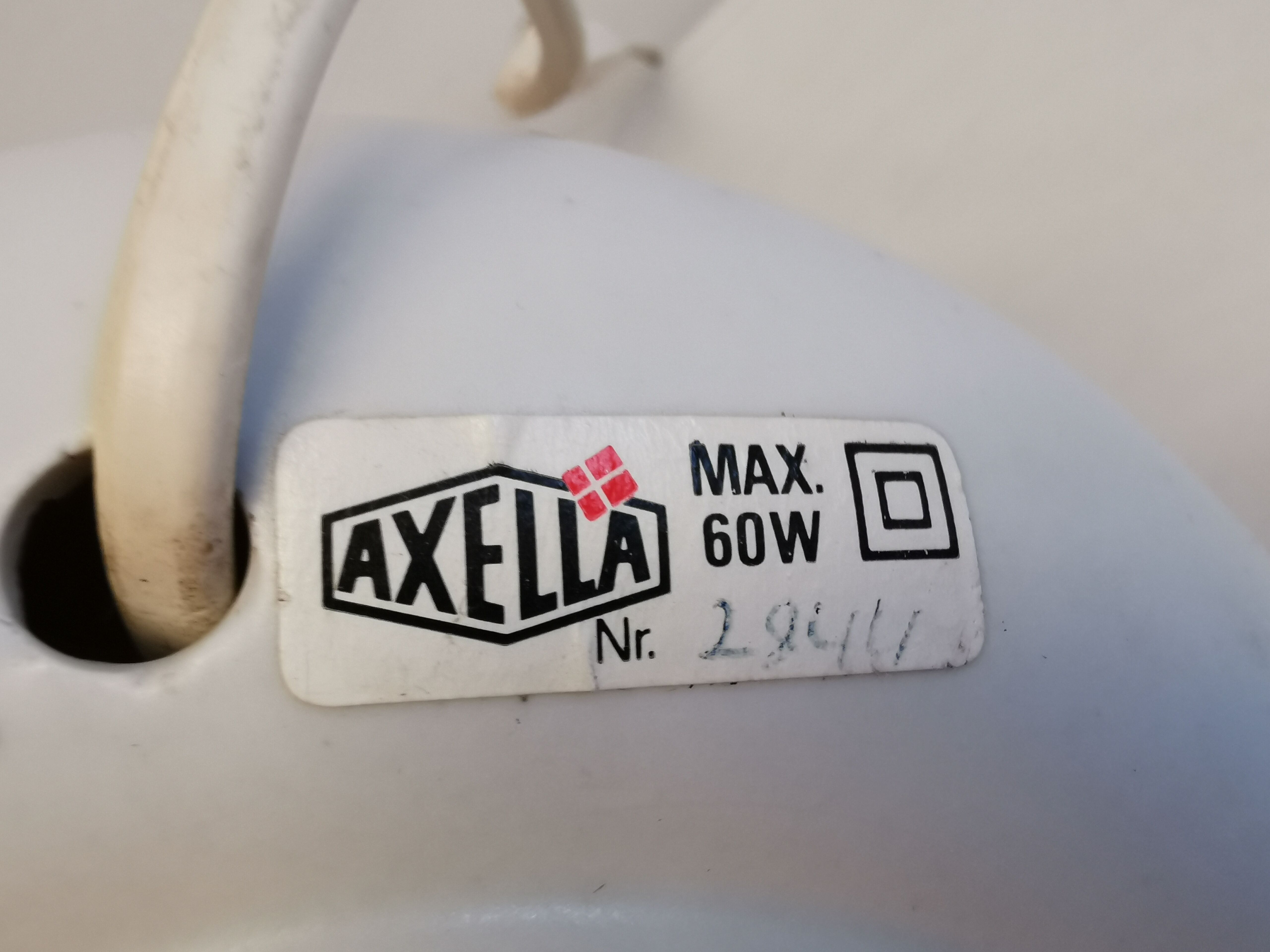 Ceramic table lamp designed by Danish Axel Larsen for his company Axella back in the 1960s.