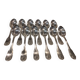 12 silver-plated soup spoons by Christofle, Vendome pattern