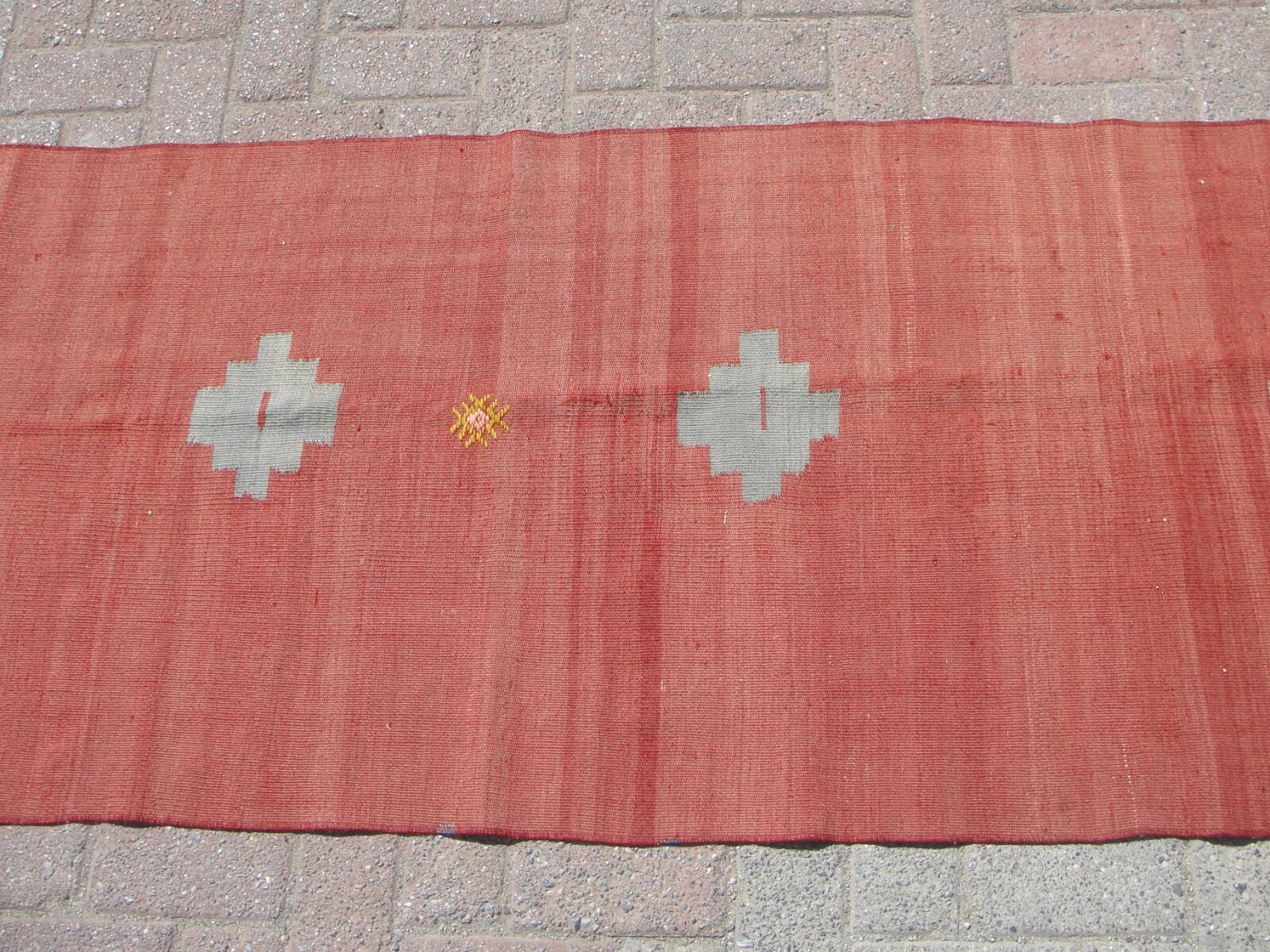 small red runner kilim rug - handmade rugs for hallway