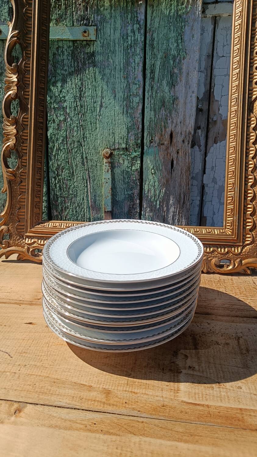 assiettes plates en porcelaine Bavaria – Seltmann Weiden