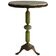 Mid-century side table in green marble with a brass base, 1960s, Italy.