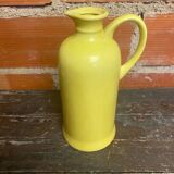 Old Yellow Glazed Ceramic Pitcher Vintage Kitchen #D427