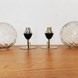 Lovely set of 2 swedish Mid Century Modern brass table lamps