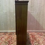 Library - English marquetry display case "Maple & Compagnie Londres"