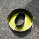 Letter "O" of industrial sign yellow and black